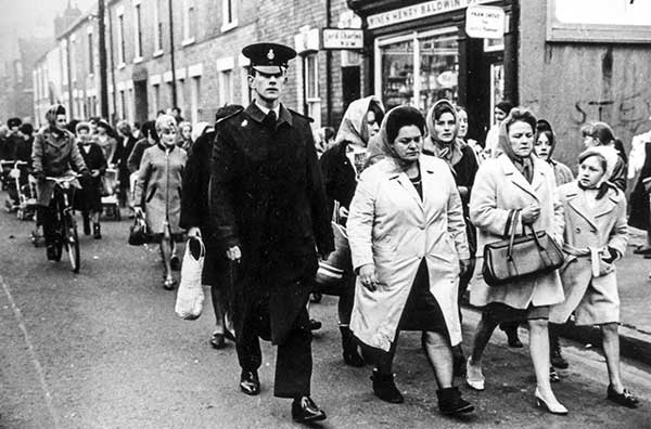 The Headscarf Revolutionaries, led by Lillian Bilocca, marching on ship owners after a triple tragedy that devastated Hull’s fishing community in three weeks at the start of 1968.