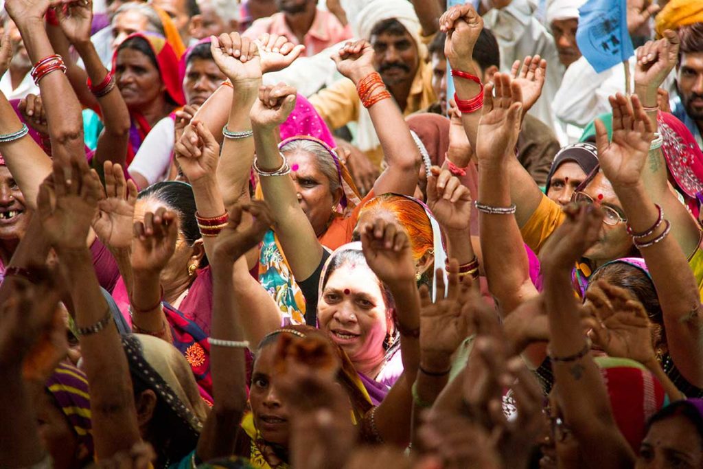 Women protesting the Narmada Dam. Credit: Joe Athialy